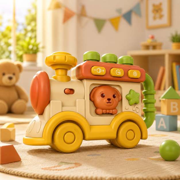 Musical Animals Train with Light & Music Toddler Learning Musical Toy