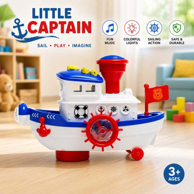 Marine Swat Police Ship Toy with Realistic Sounds & Lights
