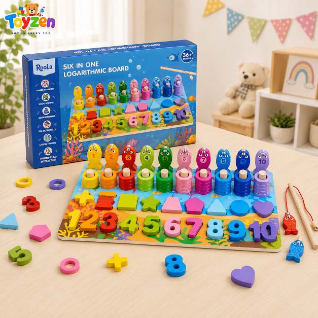 Six In One Logarithmic Board - Multi-Functional Educational Tool for Math Learning