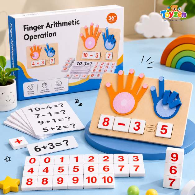 Wooden Number Block Math Learning Toy for Kids