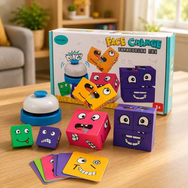 Face Change Puzzle Cube Game for Kids With Bell | ToyZen Bangladesh