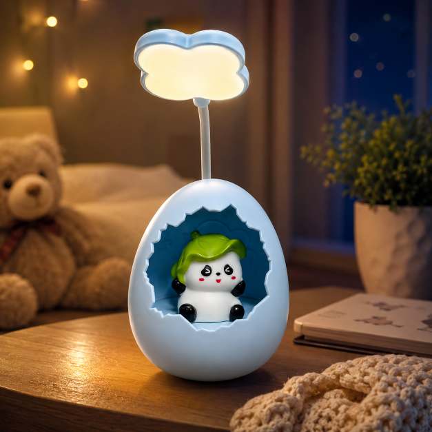 Cute Egg Shell Rechargeable LED Study Lamp for Kids