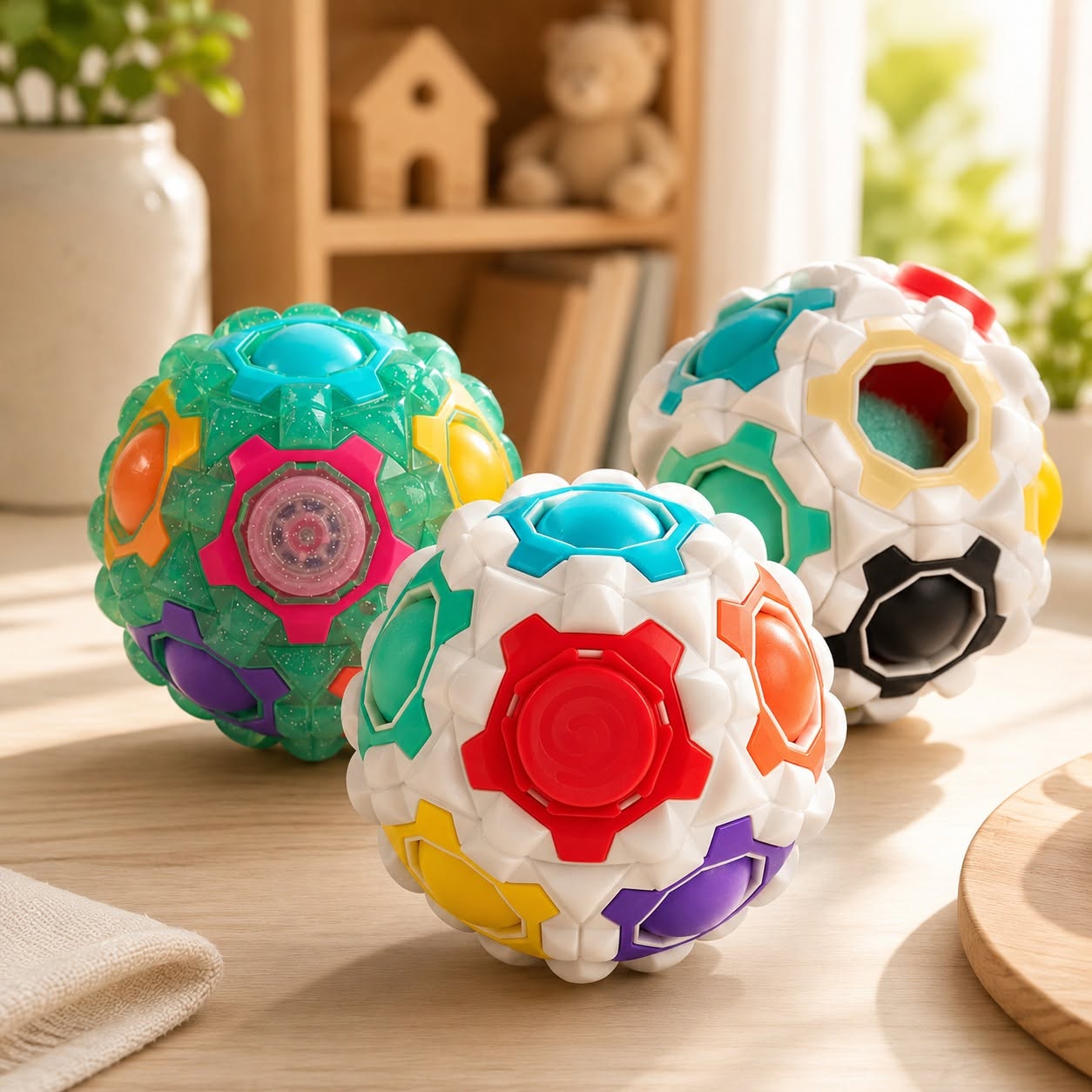 Intelligent Cube Ball Puzzle Toy | 3D Brain Teaser & Fidget Toy for Kids