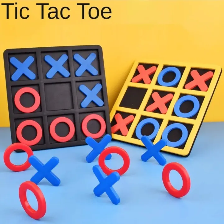 Tic Tac Toe Family Board Game Toys - Upgraded Plastic Tic-Tac-Toe X & O Chess